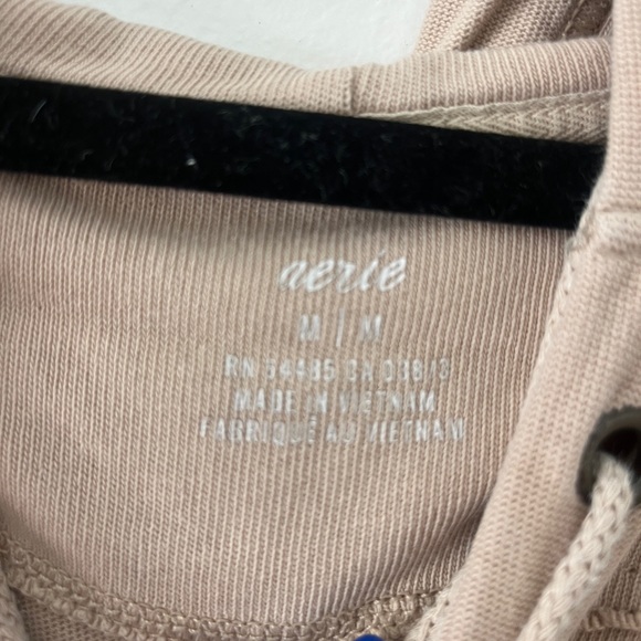 Peachy tan hoodie with crisscross strings from area - Picture 4 of 4